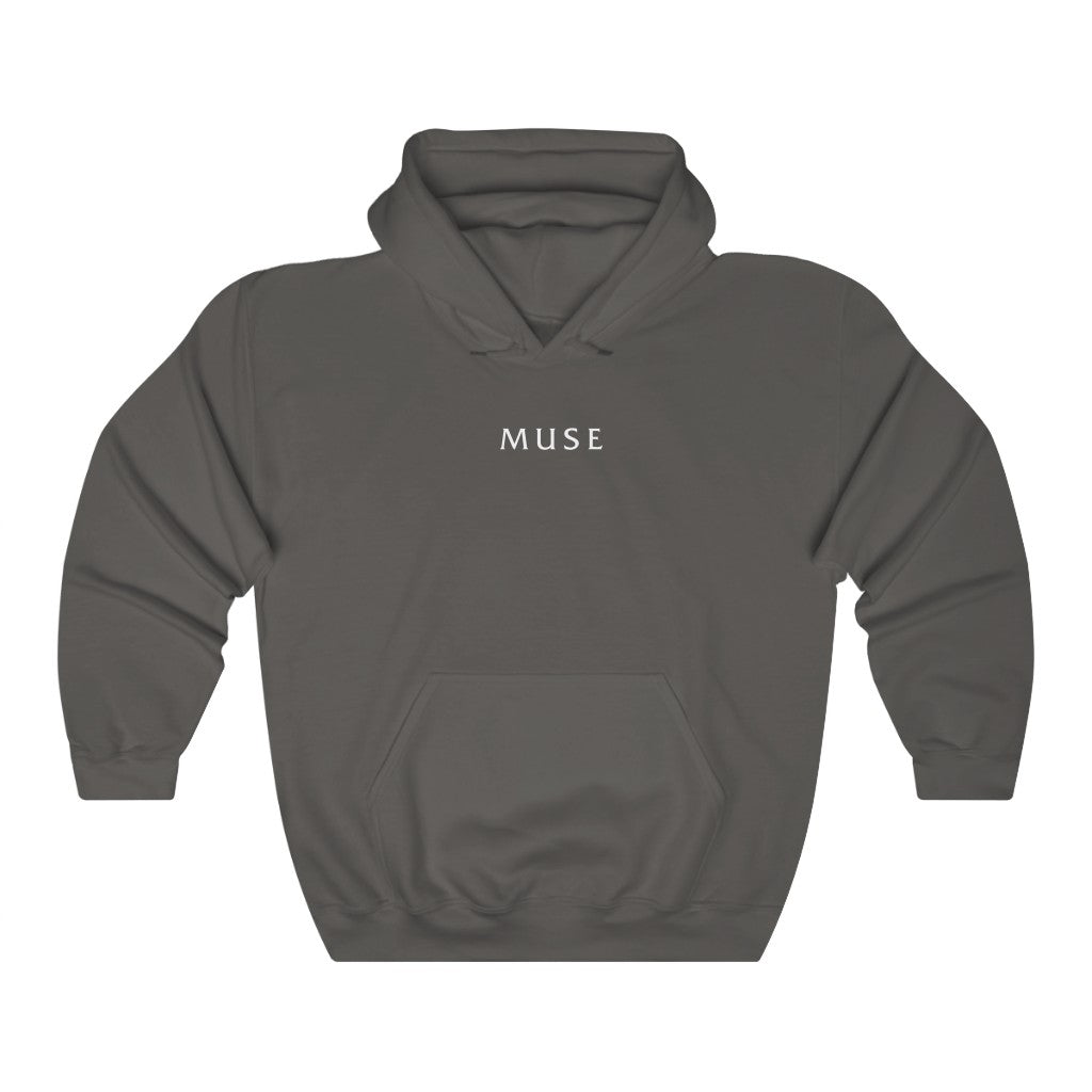 MUSE - Official Unisex Pullover Black Hoodie: White Logo